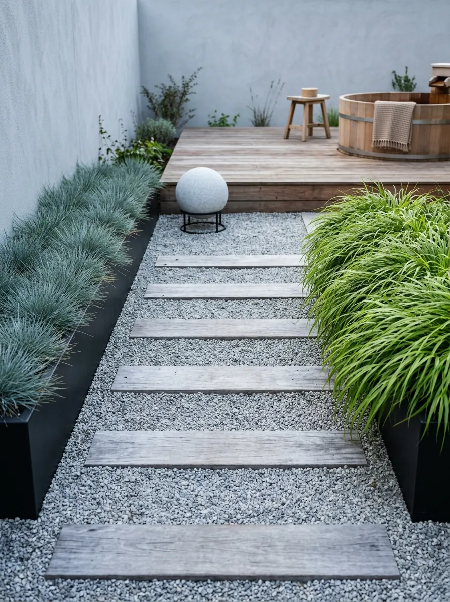 Timber and Gravel Minimalist Path