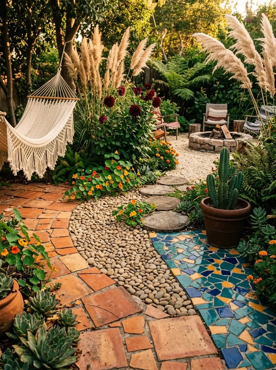 Contemporary Grass-Jointed Concrete Path