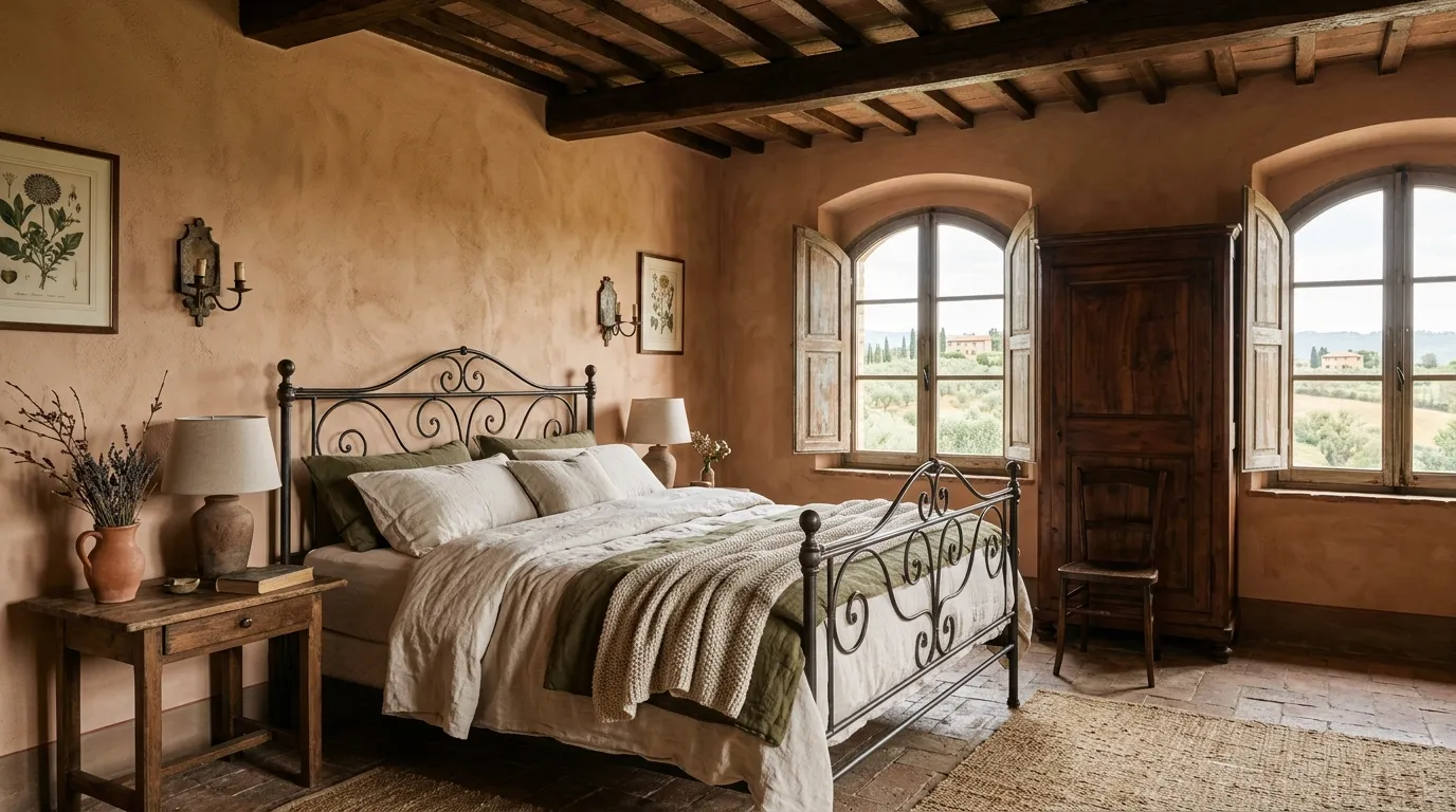 Tuscan Bedroom Ideas for People Who Think “Greige” Is a Design Philosophy