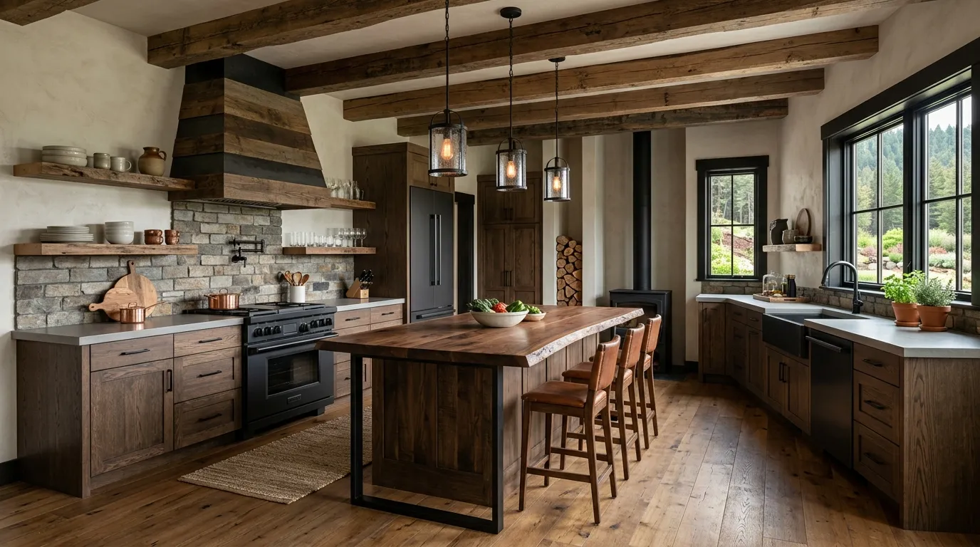 Rustic Modern Kitchen Ideas for People Who Refuse to Pick a Side