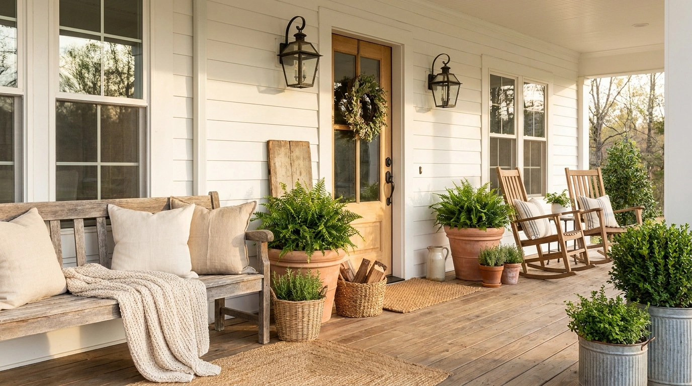 Farmhouse Front Porch Ideas That Actually Look Like a Farmhouse