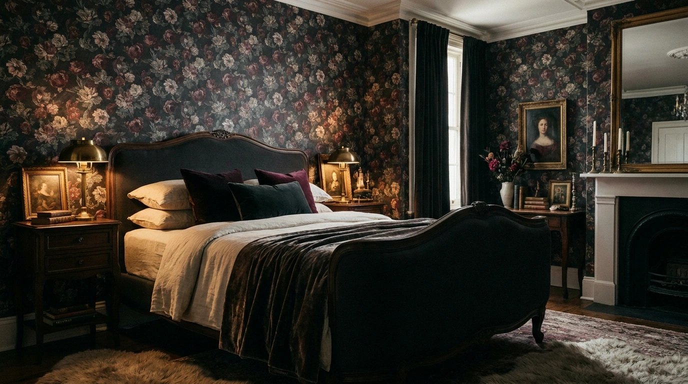 Dark Floral Bedroom Ideas That Make a Bedroom Feel Rich, Not Heavy