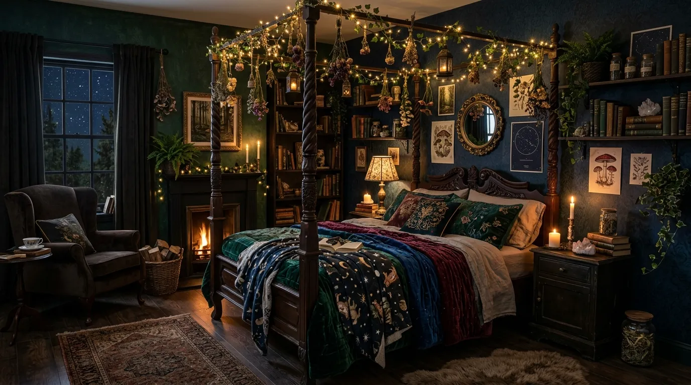 Dark Whimsical Bedroom Ideas That Feel Moody, Magical, and Livable