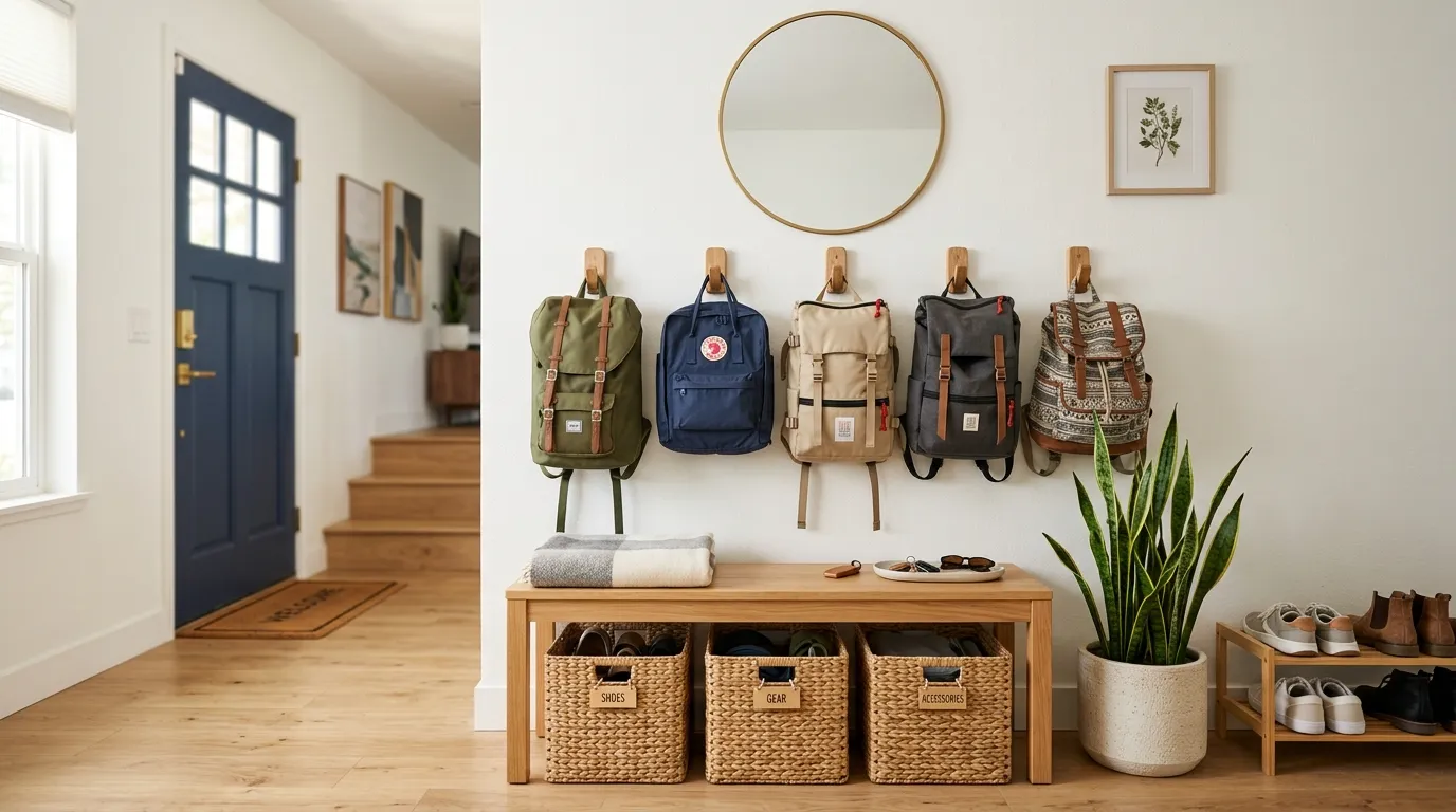 Backpack Station Ideas That Keep the Entryway Under Control