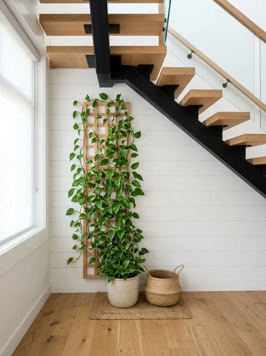 A Trellis Turns Dead Air Into Growing Space
