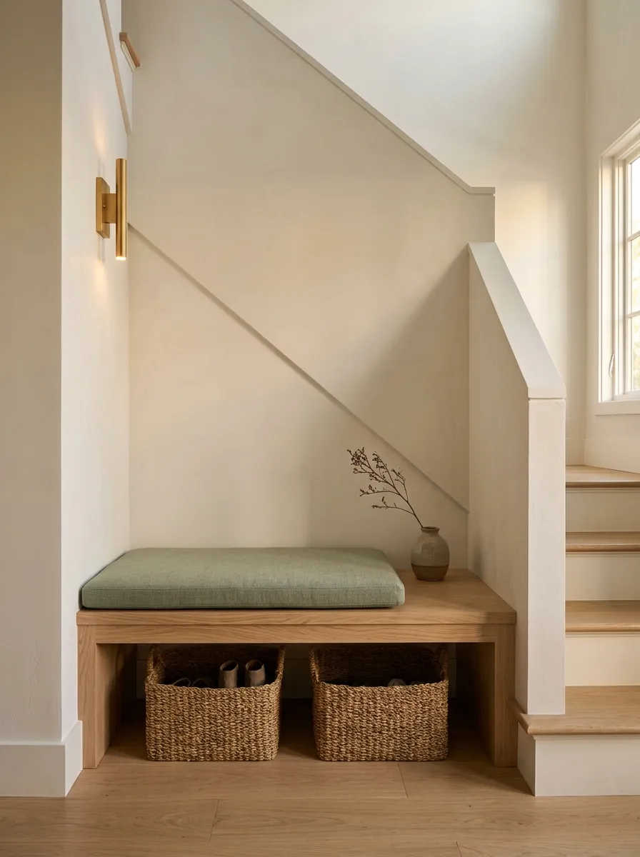 Add a Bench Nook If the Bottom Landing Allows It