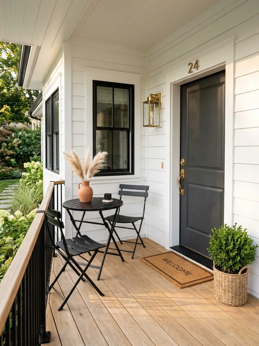 Add a Folding Bistro Set Instead of Full-Size Furniture