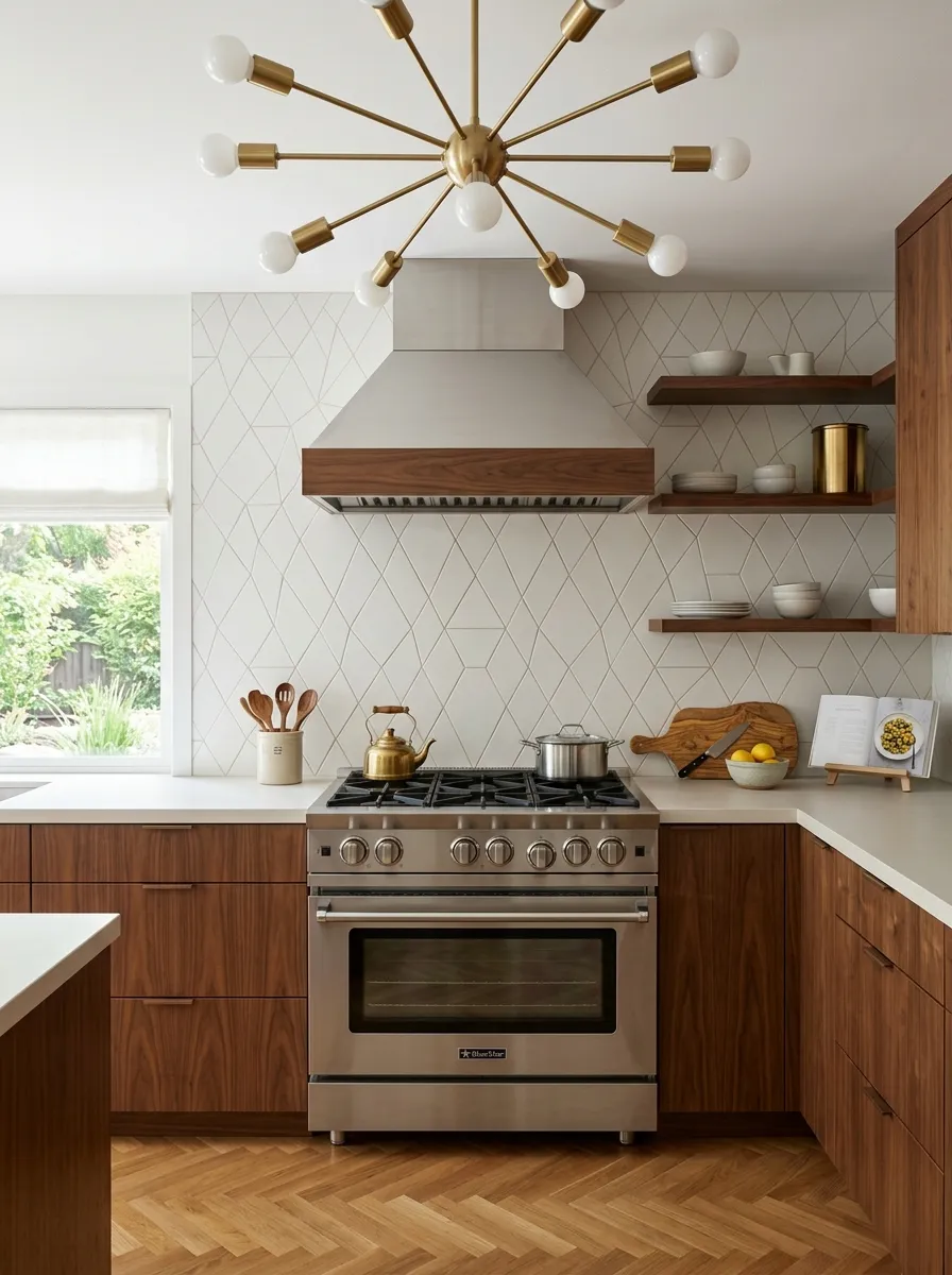 Add a Geometric Backsplash Behind the Range