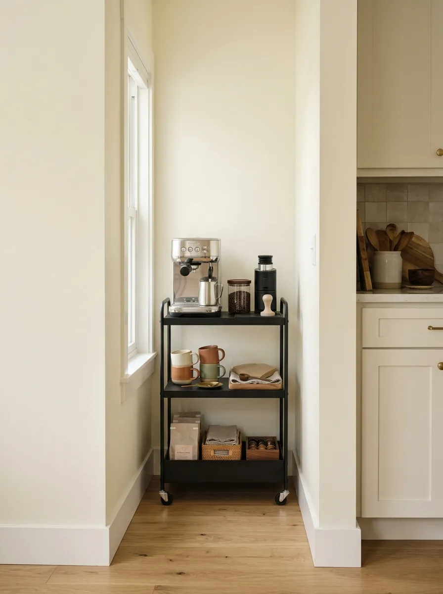 Add a Narrow Rolling Cart When Counter Space Is Tight