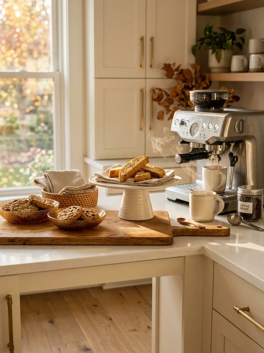 Add a Seasonal Treat Display Beside the Coffee Maker