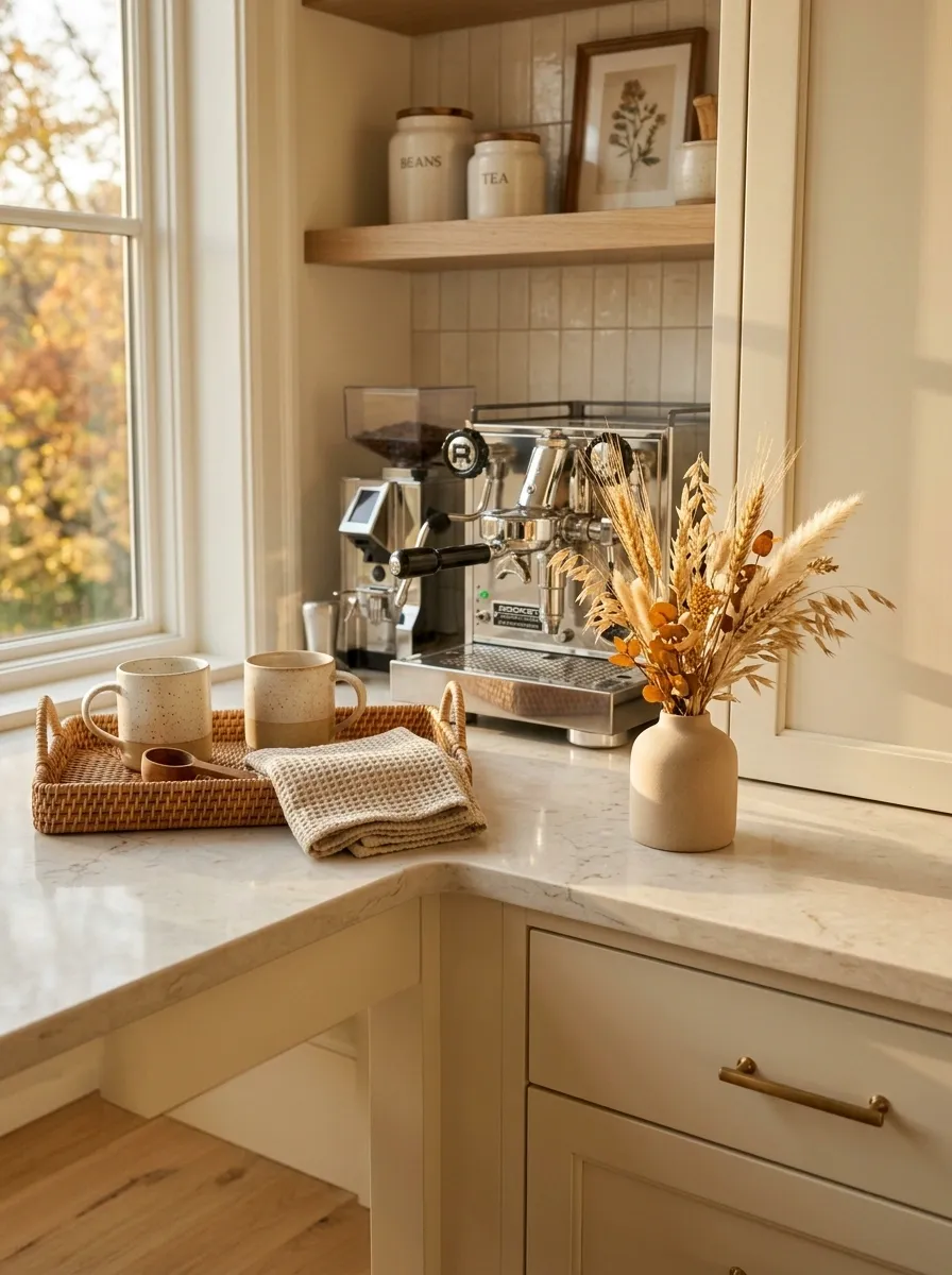 Add a Small Seasonal Arrangement Without Losing Counter Space