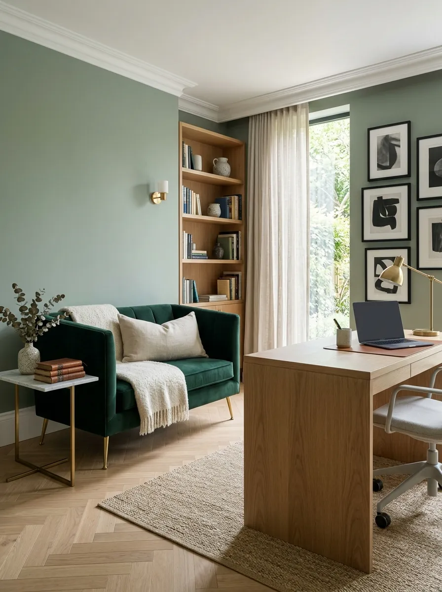 Add a Velvet Accent Sofa for Reading