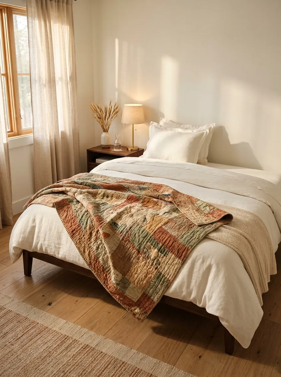Add a Vintage Quilt for Instant Autumn Character