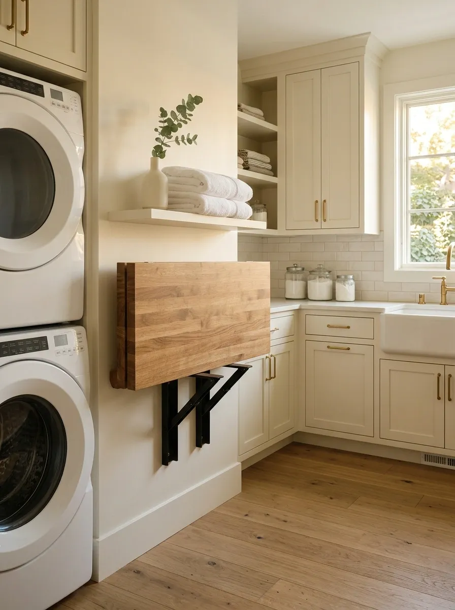 Add a Wall-Mounted Drop-Leaf Table That Disappears Flat