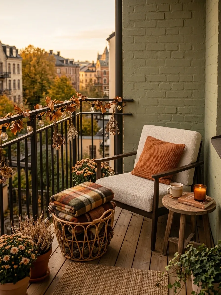 Add a Weather-Friendly Plaid Outdoor Blanket Basket