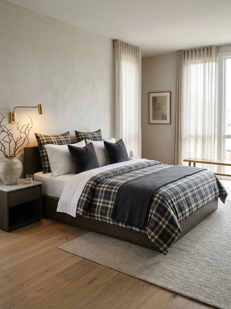 Add Flannel Without Making the Bedroom Look Rustic