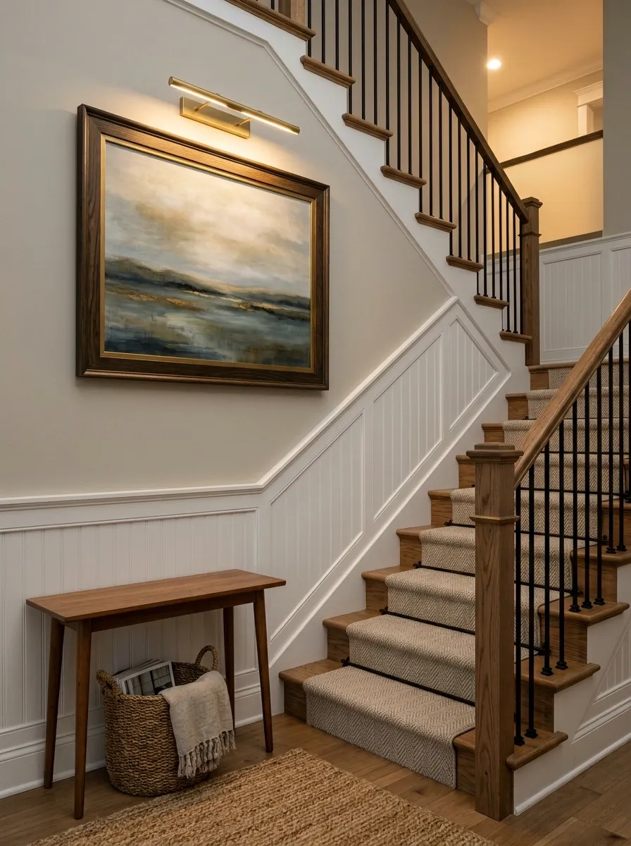 Add Picture Lighting to Highlight the Stairway Wall