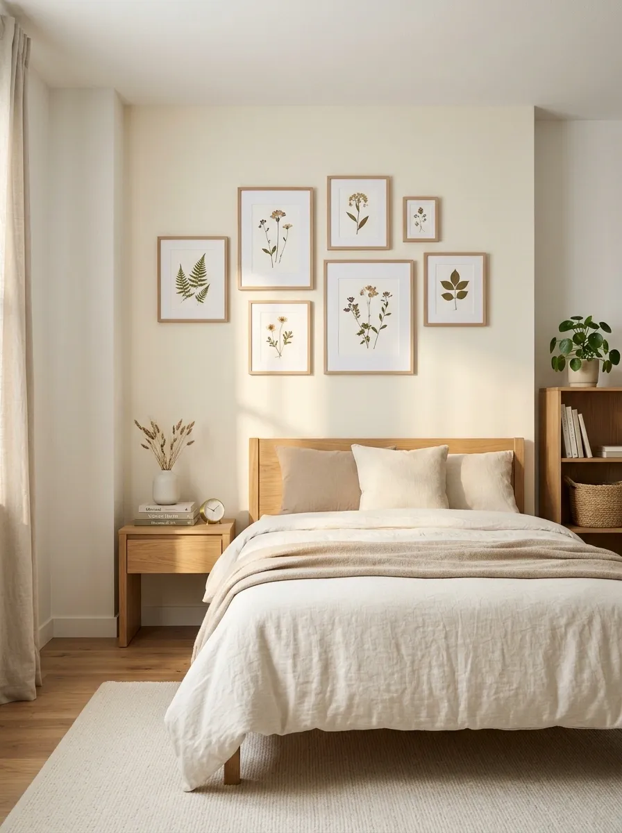 Add pressed-flower art without making the room feel dated