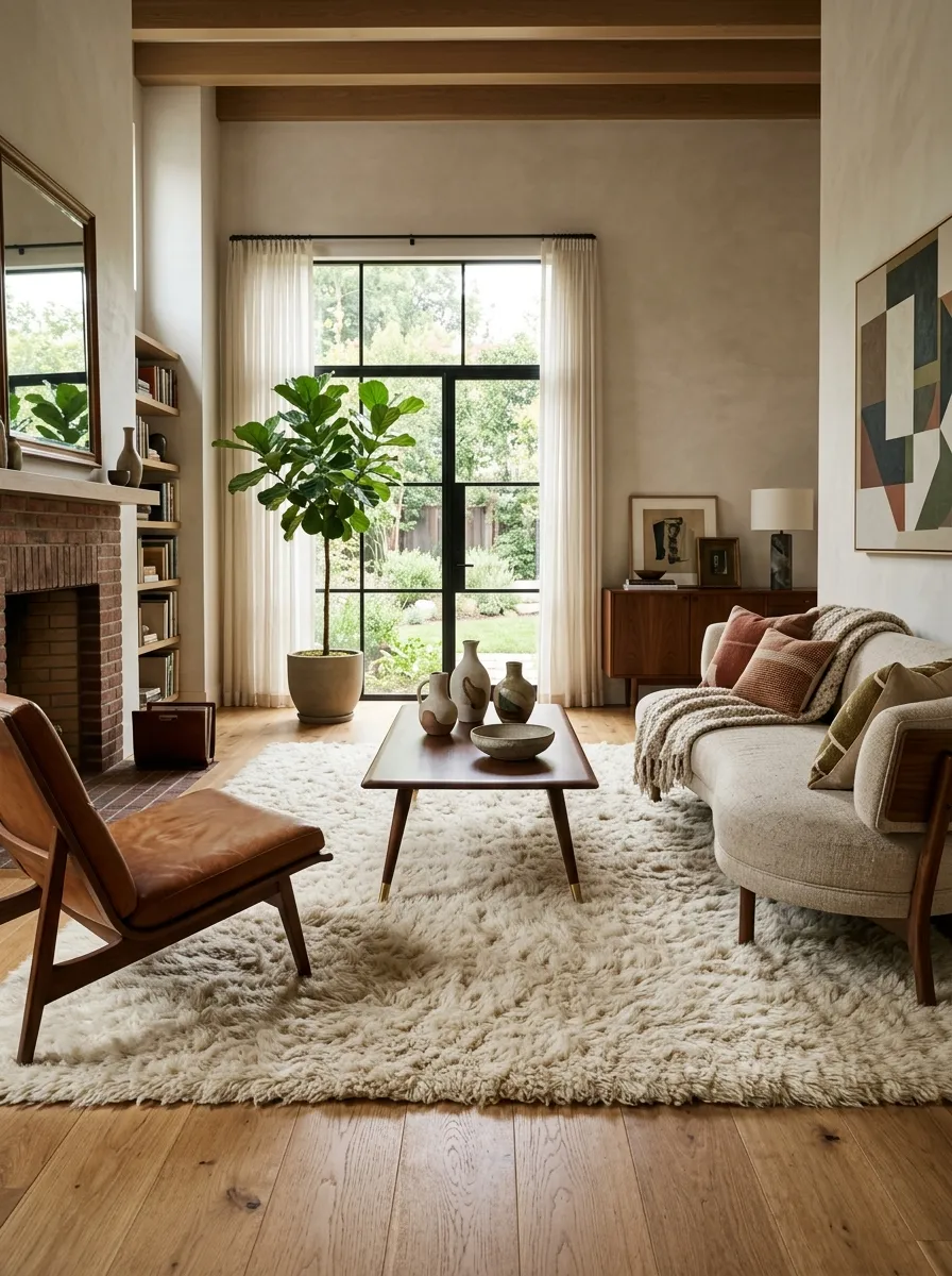 Add Texture with a Flokati Rug