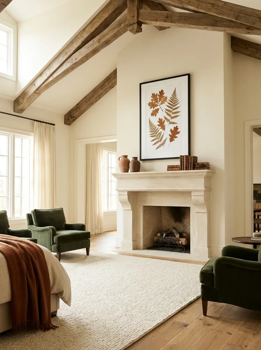 Balance High Ceiling Spaces with Vertical Botanical Prints
