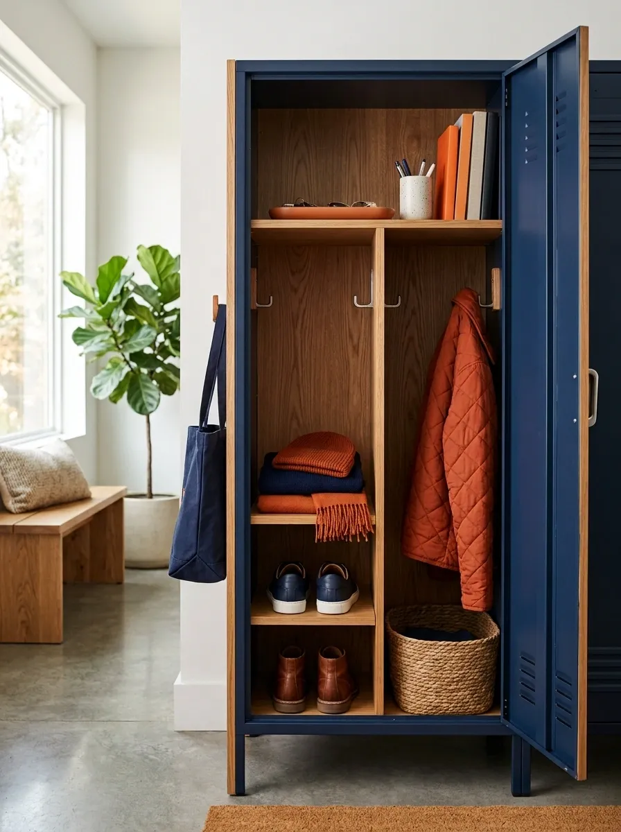 Bold Orange and Navy Locker