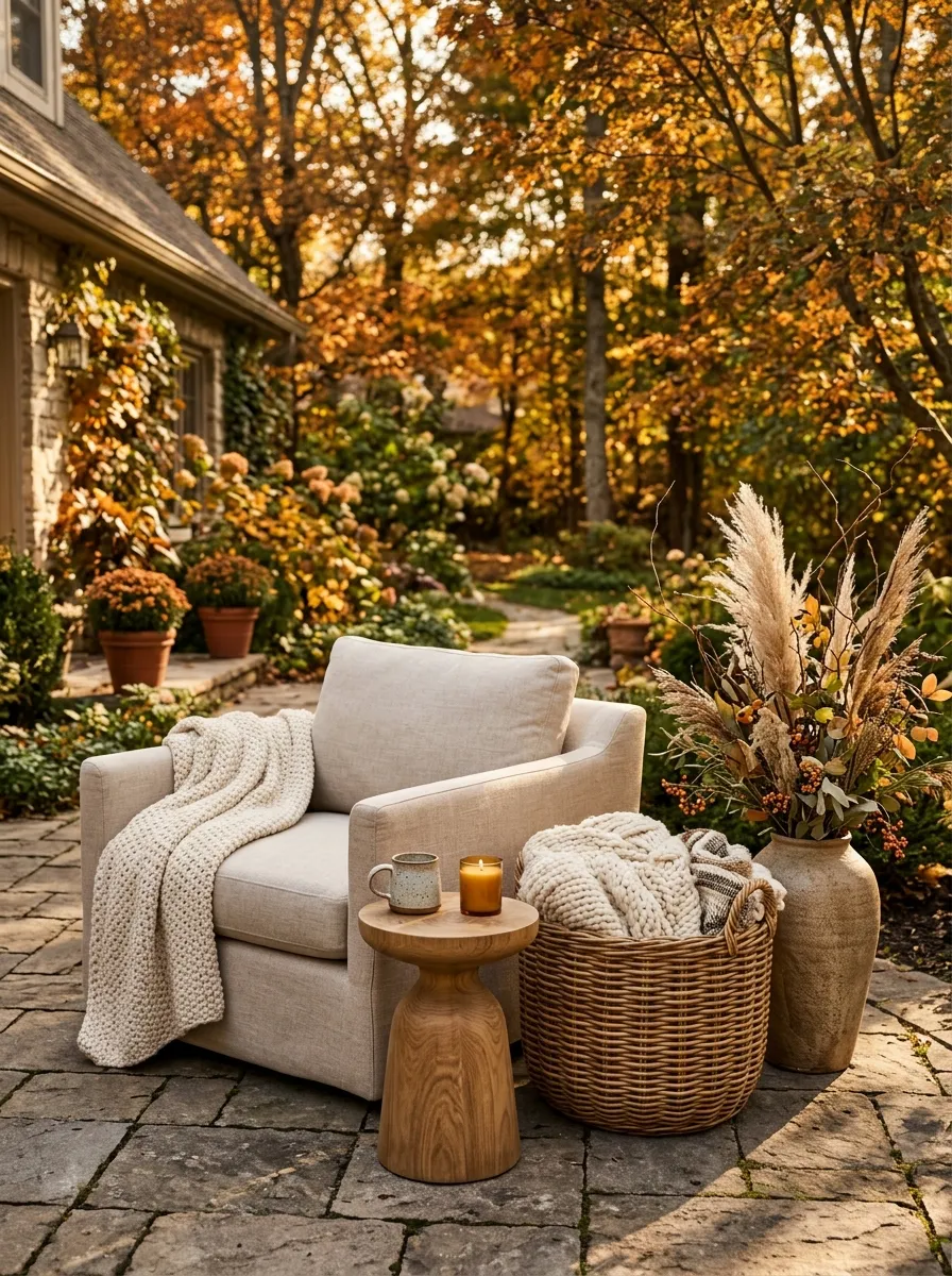 Bring in Natural Texture With Woven Baskets, Wood, and Dried Branches