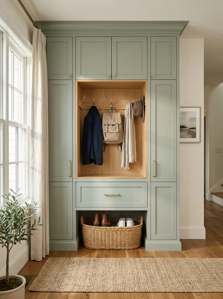 Build a Backpack Station Into an Entryway Cabinet