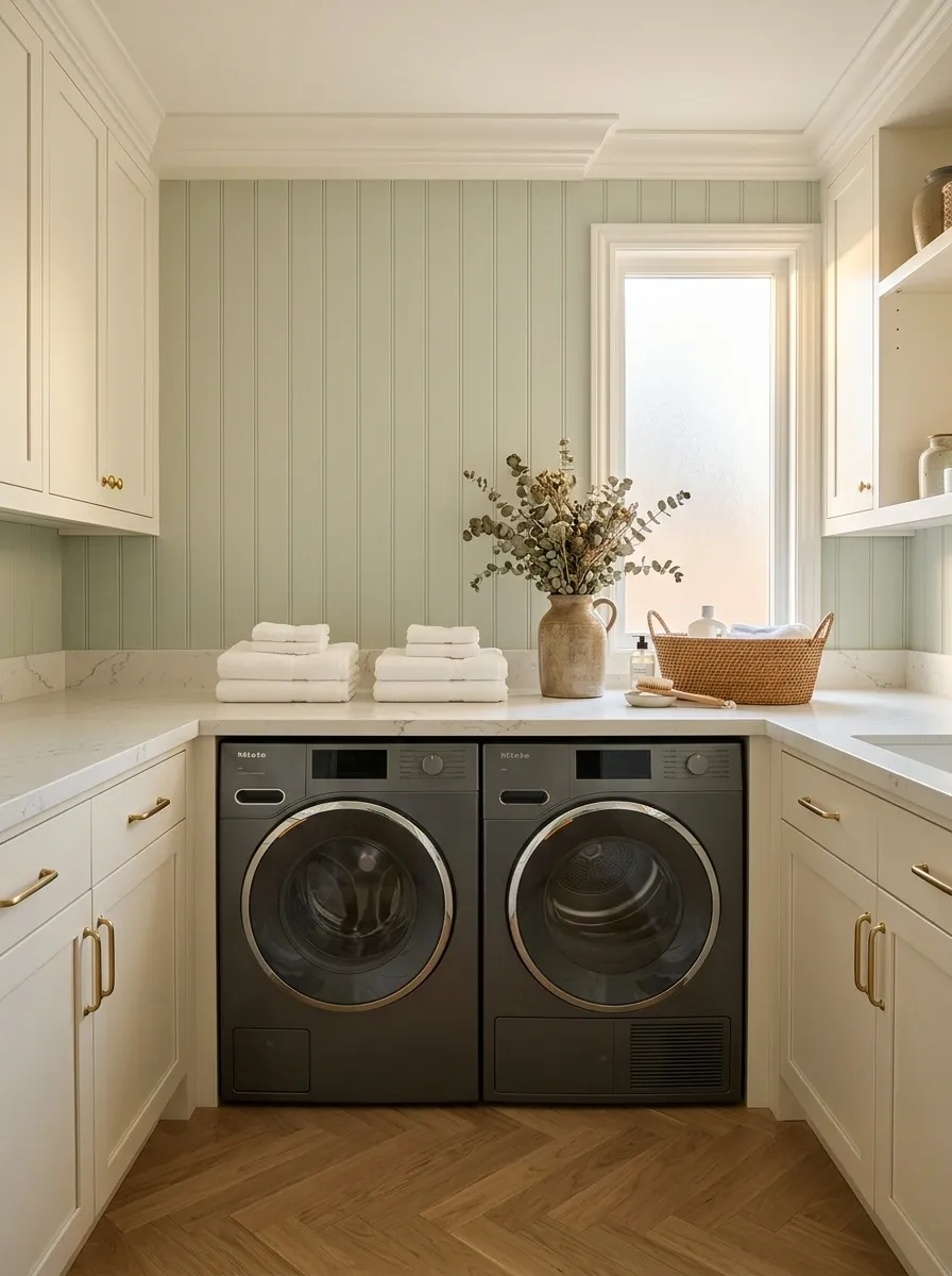 Build a Countertop Directly Over the Washer and Dryer