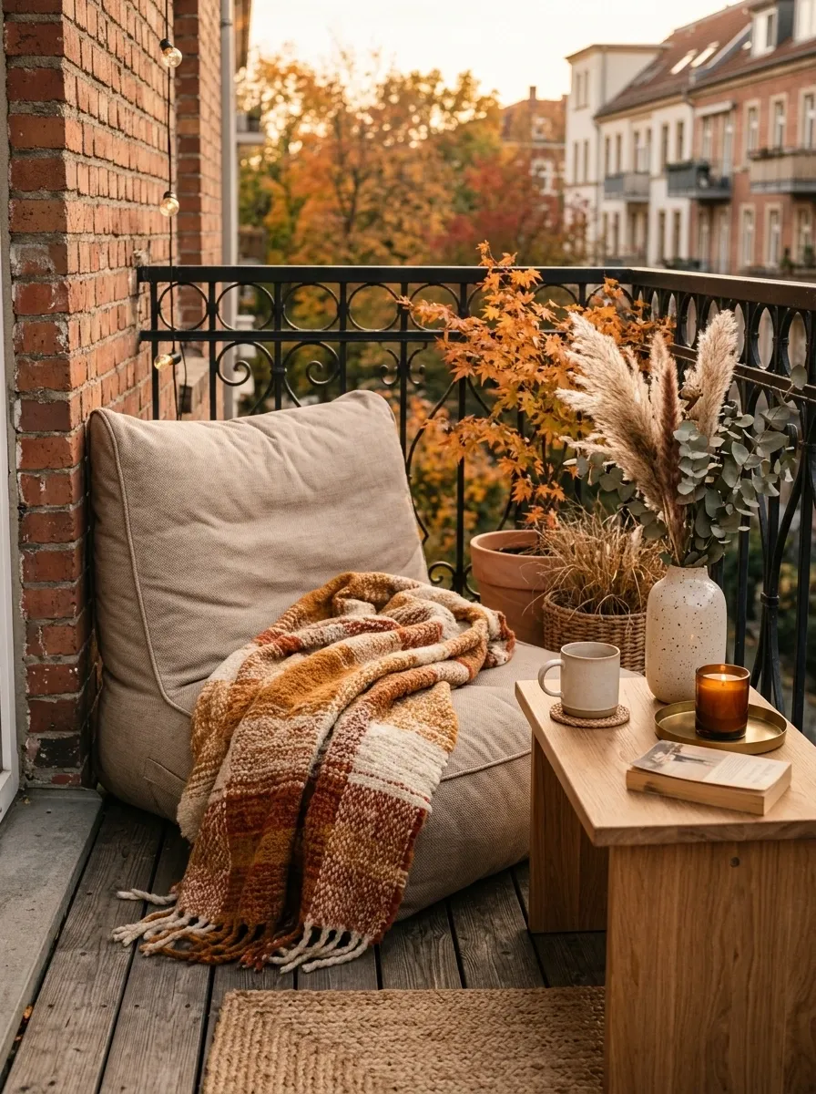 Build a Cozy Balcony Nook Around a Floor Cushion