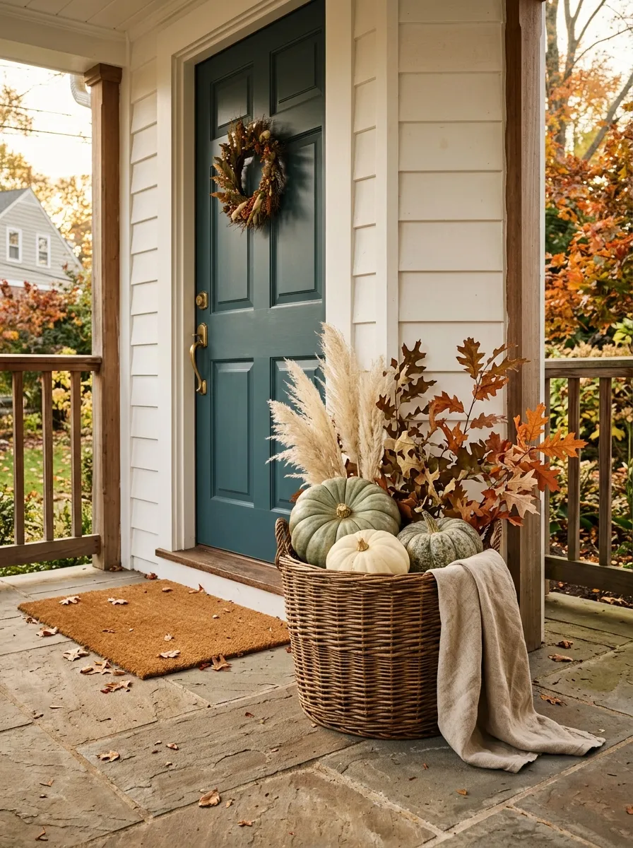 Build a Harvest Basket Display Beside the Door
