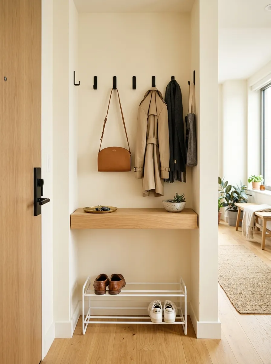 Build a Mini Entryway Beside the Door