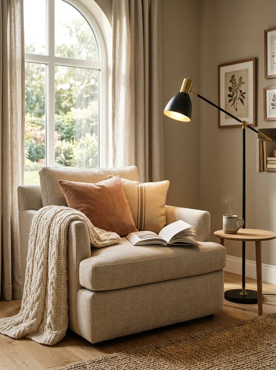 Build a Reading Nook With One Floor Lamp