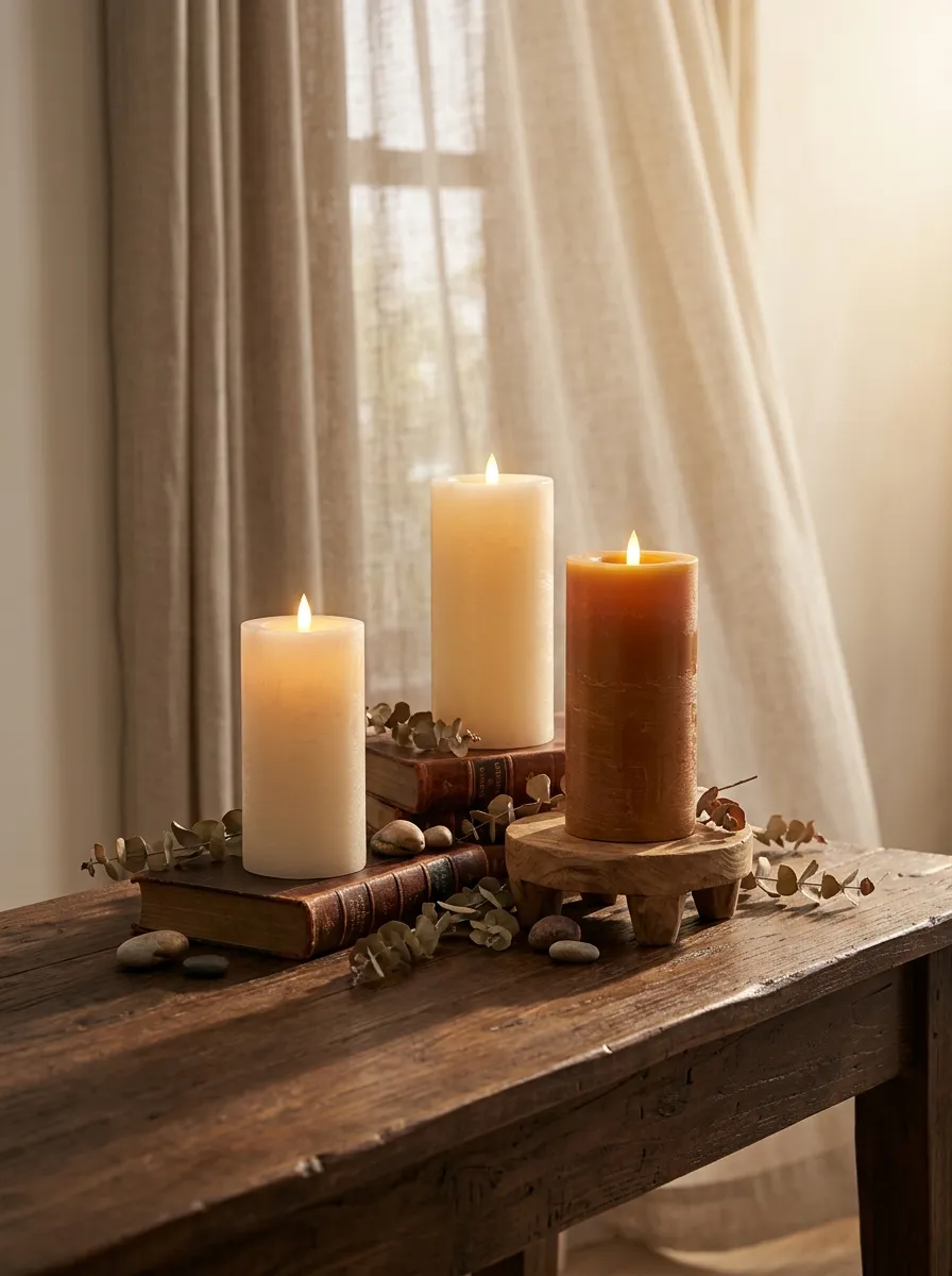 Build a Tabletop Candle Vignette With Varying Heights