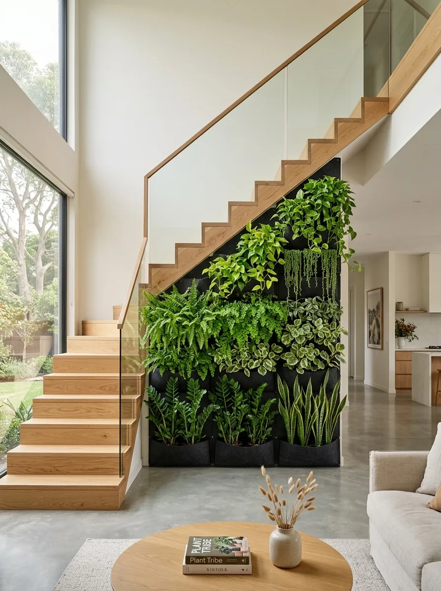 Build A Vertical Garden Wall Under The Stair