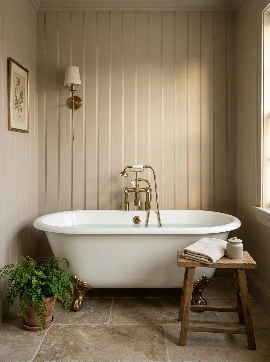 Build a Vintage Look Around a Freestanding Bathtub