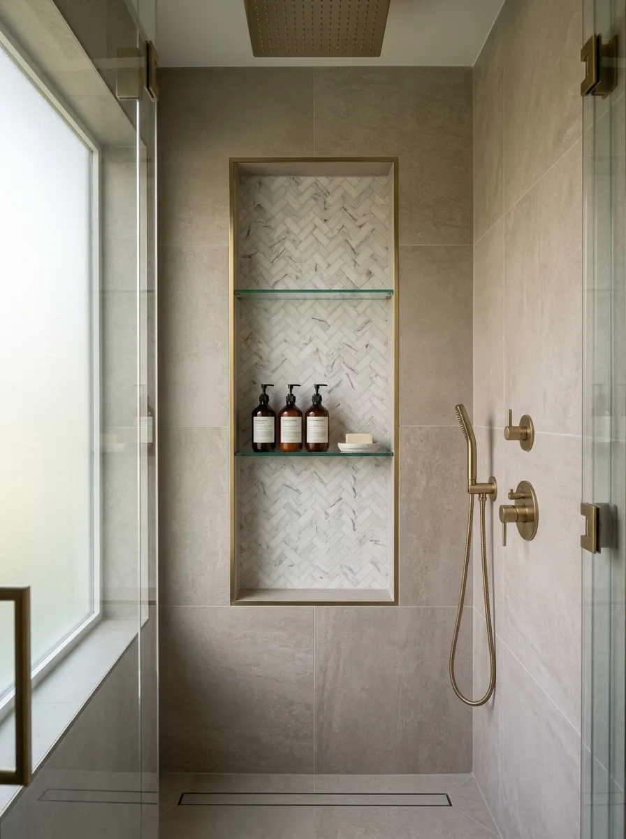 Build Recessed Shelving Into the Shower Wall