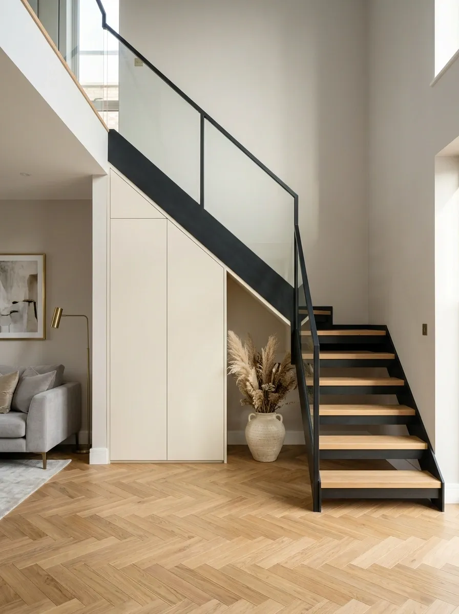 Build Slim Storage Under the Stairs Without Blocking the Openness