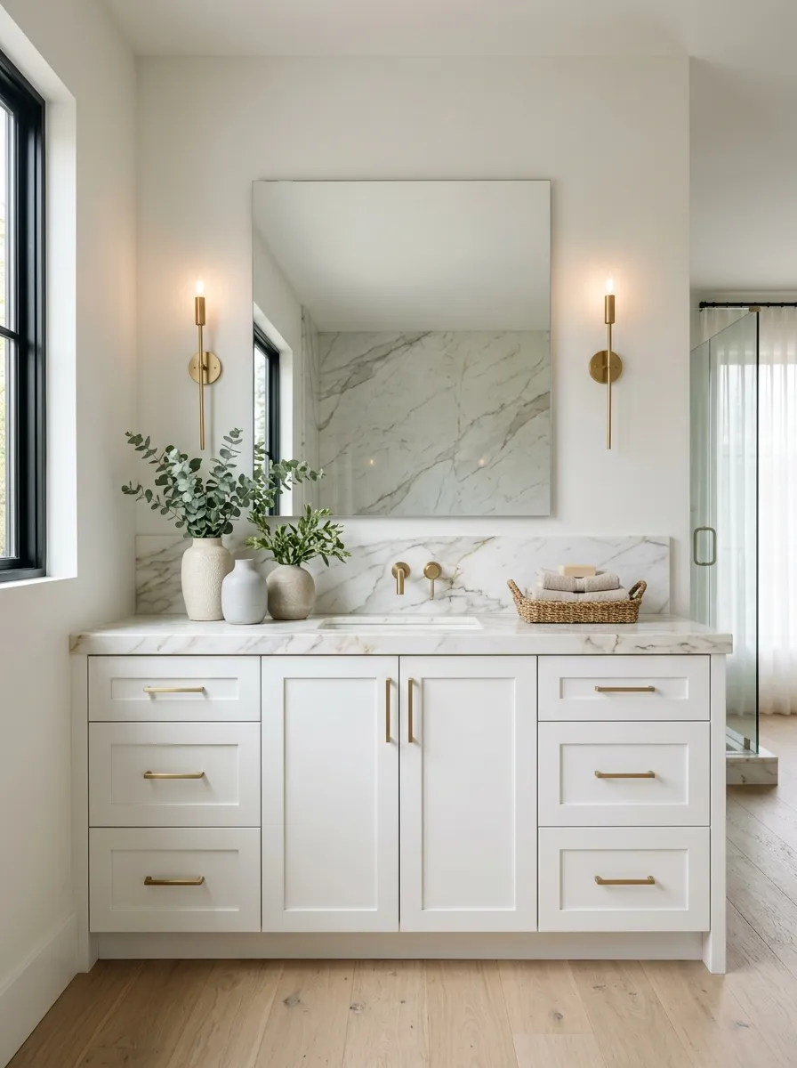 Carry the Countertop Material Up the Backsplash