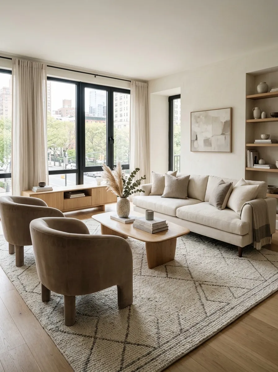 Choose a Rug Large Enough to Anchor the Seating
