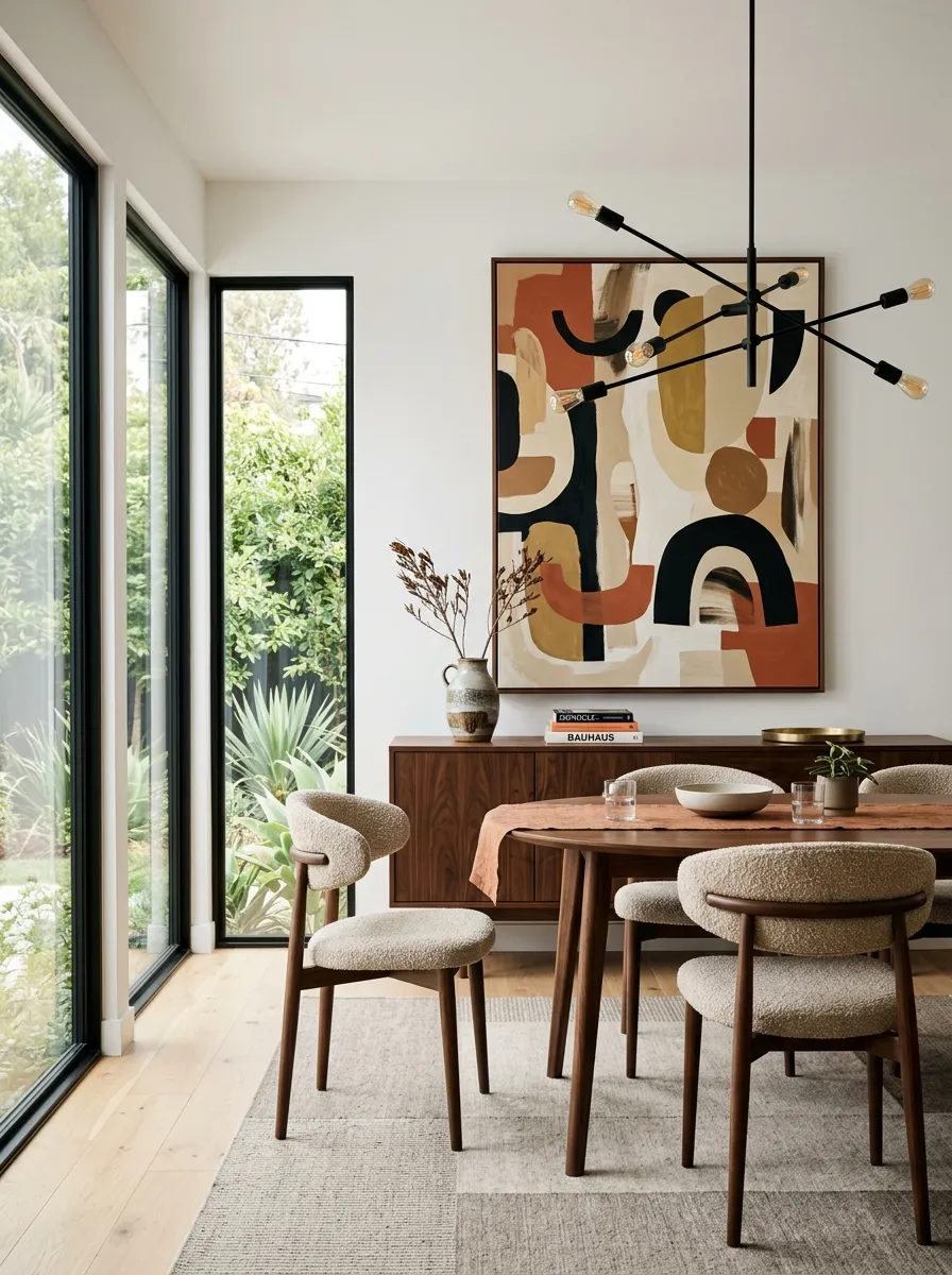 Choose Artwork With Graphic Shapes, Not Generic Dining Prints