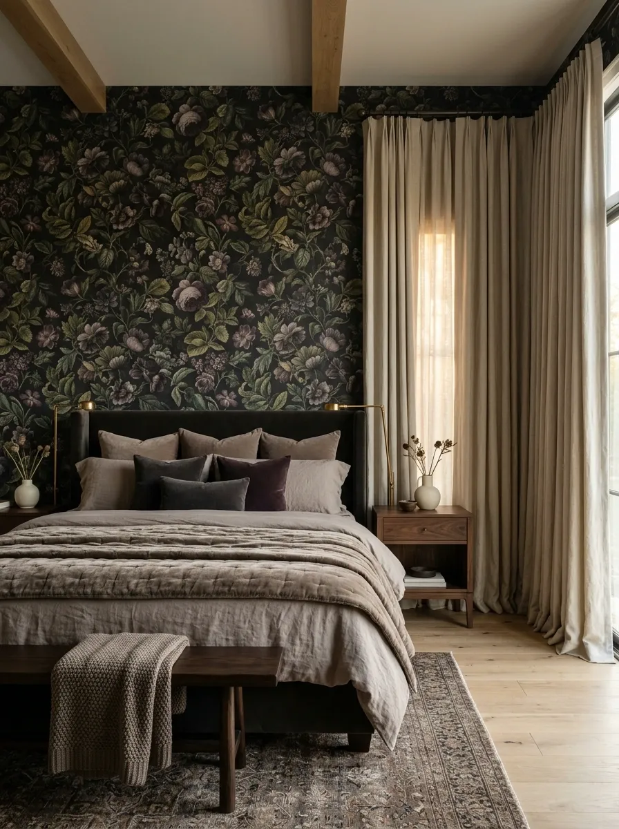 Choose Solid Curtains When the Walls Are Already Busy