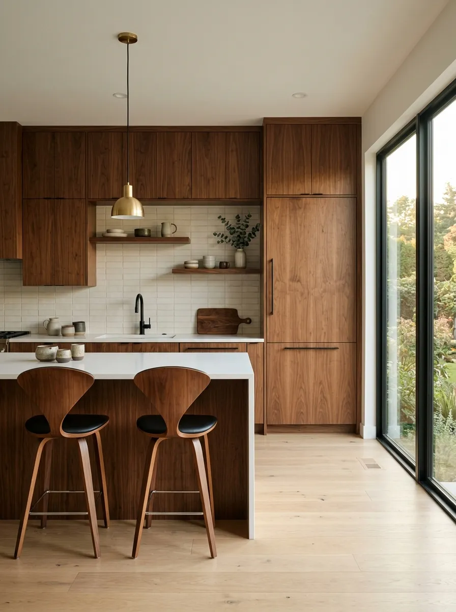 Choose Walnut Cabinets for Instant Warmth