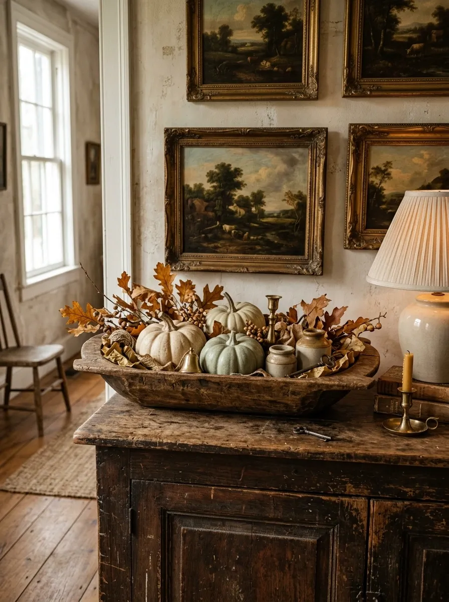 Collected Vintage Bowl With Heirloom Objects