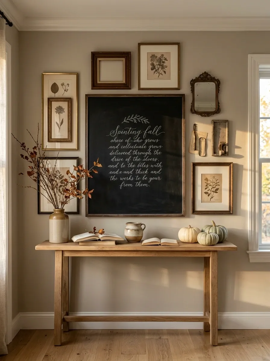 Collected Vintage Fall Chalkboard Gallery Wall