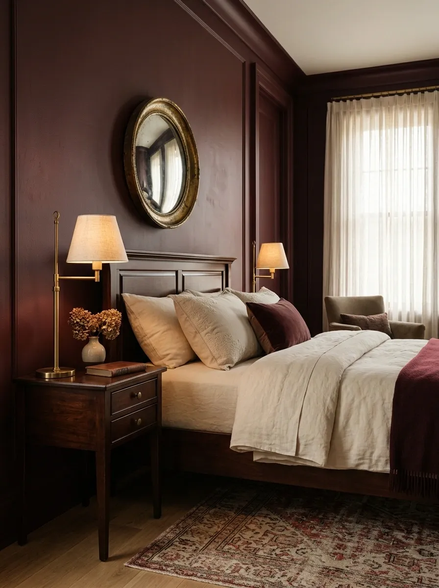 Combine Burgundy With Aged Brass