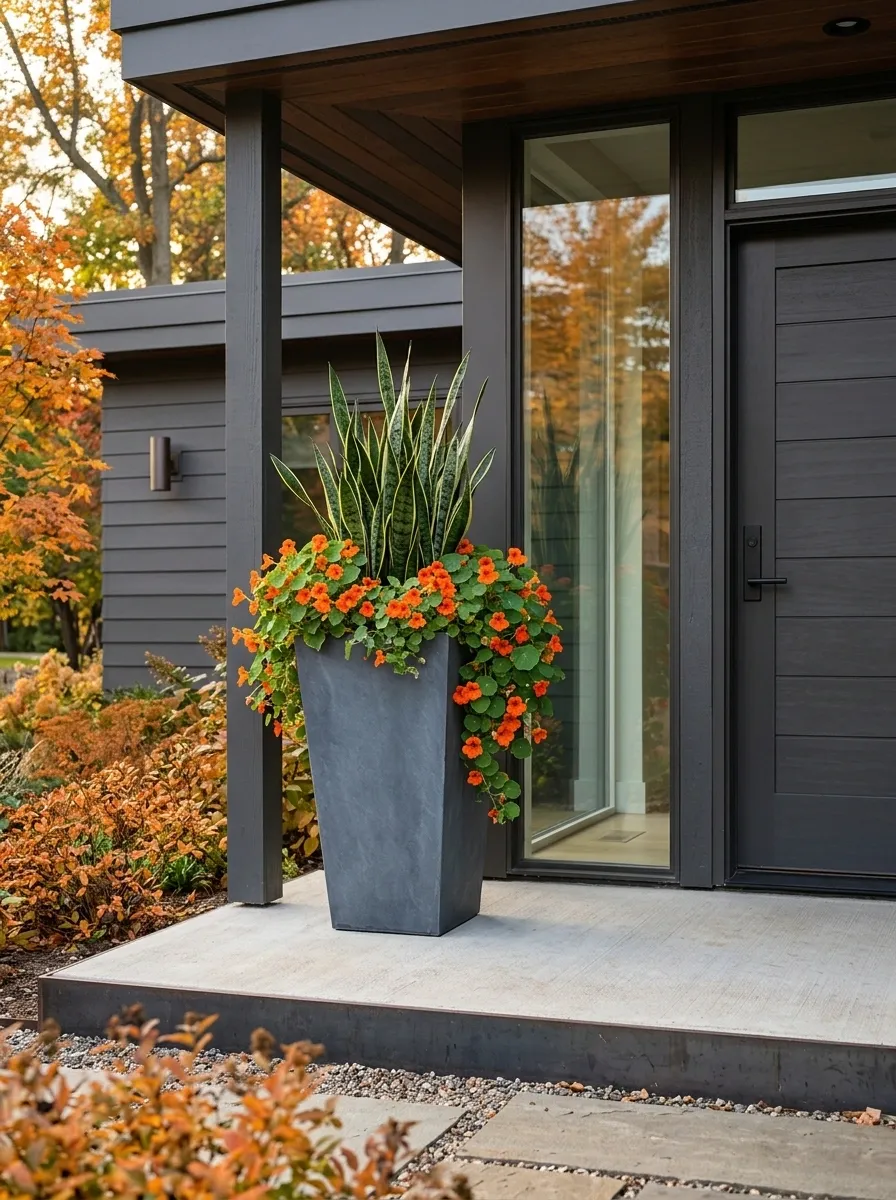 Contemporary Slate and Snake Plant