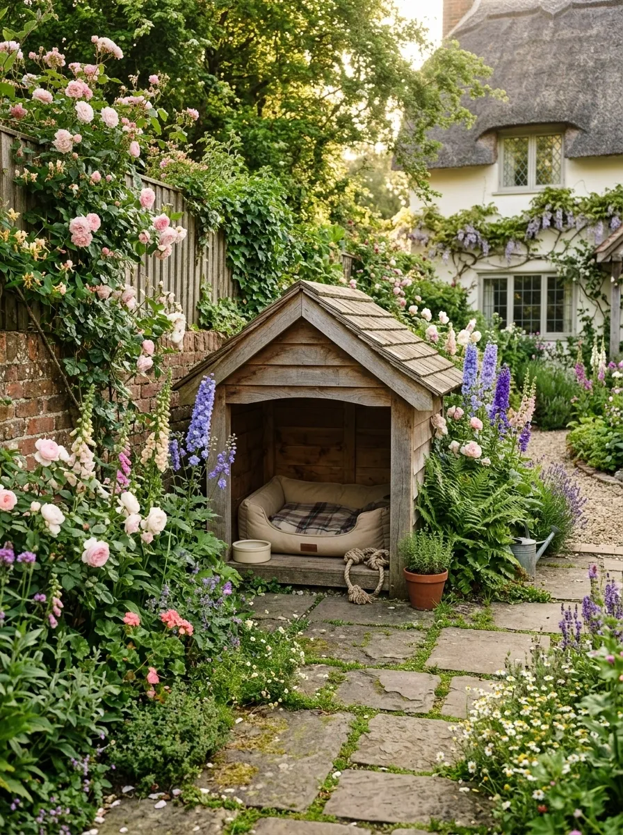 Cottage Garden Dog Nook With Flowering Borders