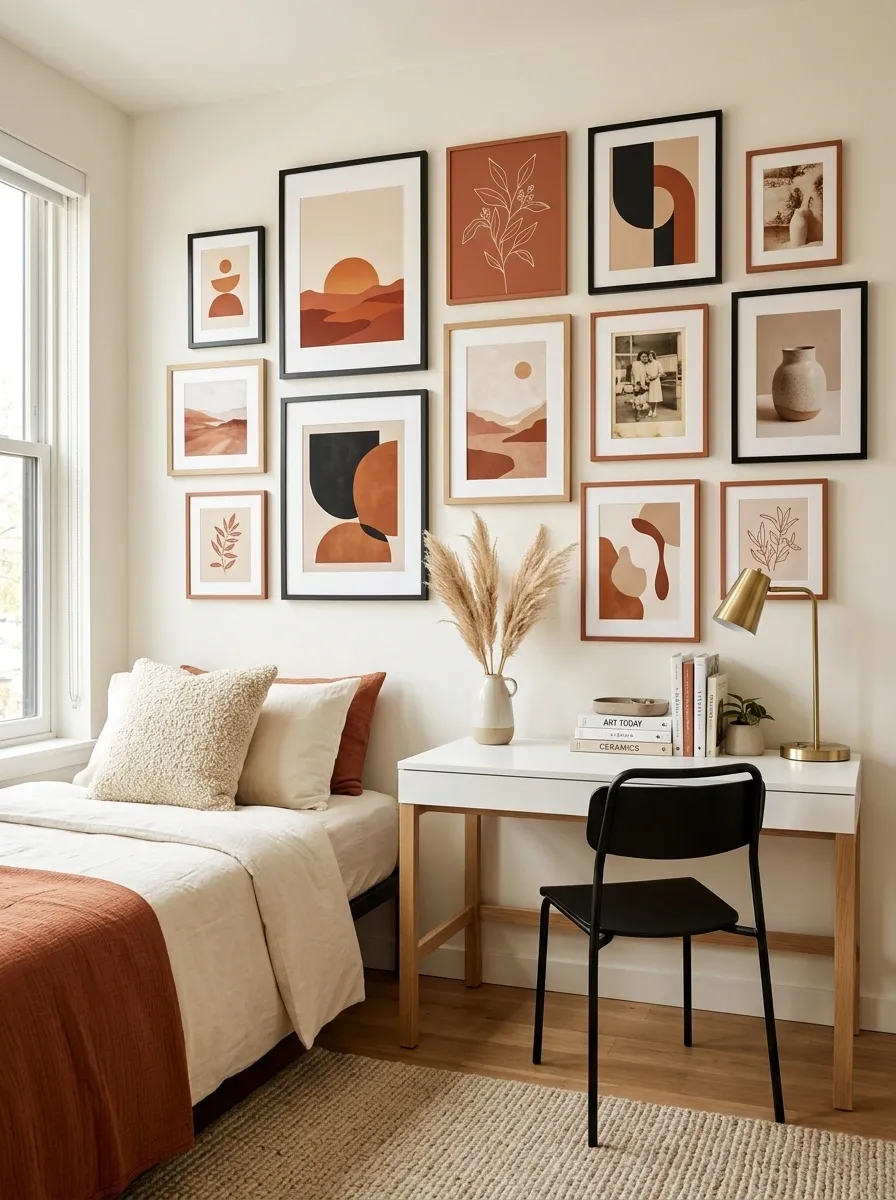 Create a color-block poster wall