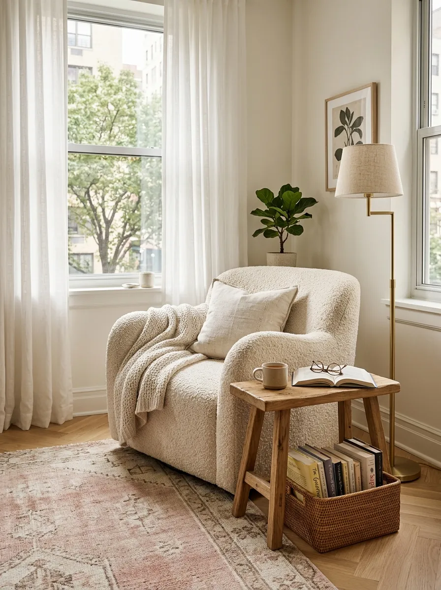 Create a Cozy Reading Nook From One Chair and a Small Table