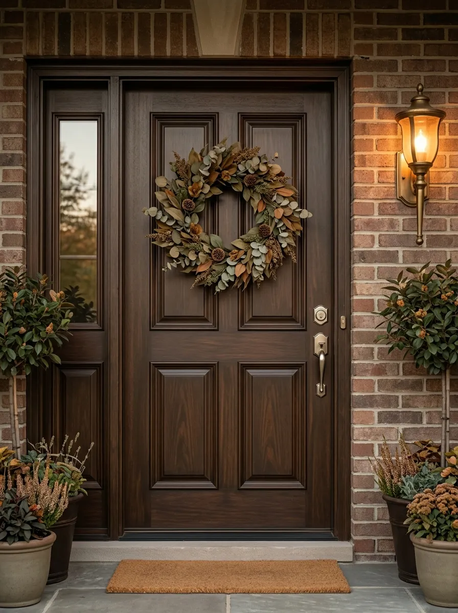 Create a Fall Welcome With a Simple Wreath and Sconce